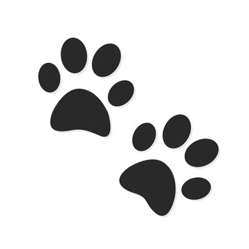 Cat footprint. Vector illustration on white background