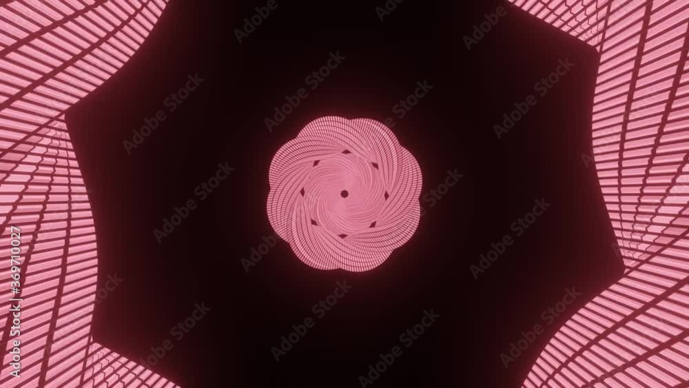 Poster hd video abstract beautiful pink flower texture and pattern energy force fields tunnel in outer spac