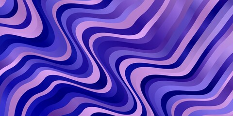 Light Pink, Blue vector texture with wry lines. Illustration in abstract style with gradient curved.  Best design for your ad, poster, banner.