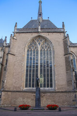 Deventer, Netherlands - July 11 2020: The Great Church in the center of Town.