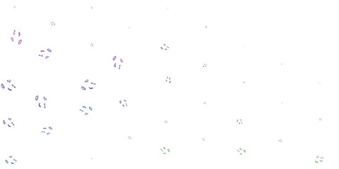 Light Multicolor vector backdrop with woman's power symbols.