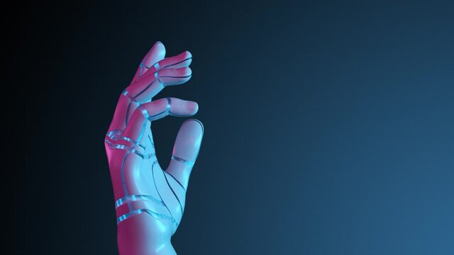 Android hand spinning in loop.