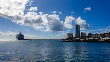 view of the port of Fort de France in Martinique