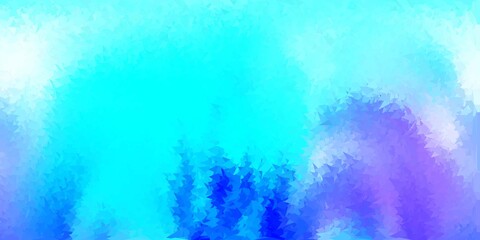 Light pink, blue vector triangle mosaic pattern.