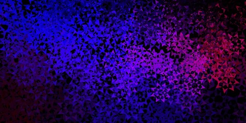 Dark blue vector background with triangles.
