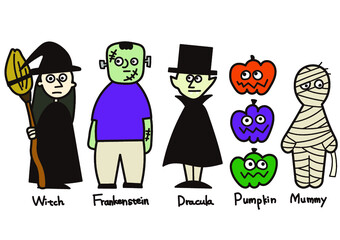 ハロウィンのモンスターたち