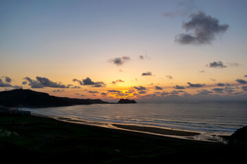 Zarautz beach, one of the most famous places in Spain to practice surf.