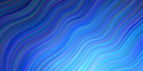 Dark BLUE vector layout with wry lines. Colorful illustration in abstract style with bent lines. Pattern for commercials, ads.