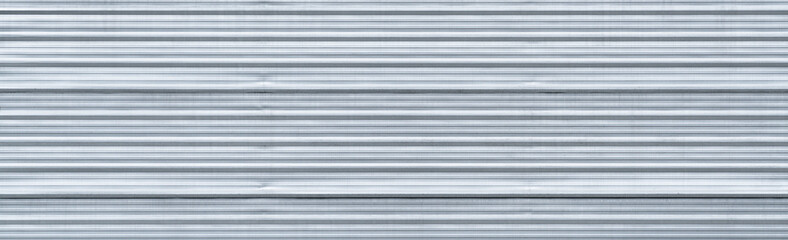 Obraz premium Panoramic texture surface of white corrugated zinc or aluminum metal background