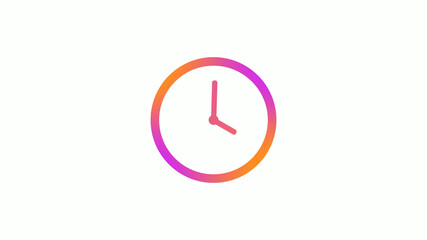 Amazing counting down clock icon on white background,Clock icon