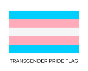 Transgender Pride Flag. Symbol of LGBT community. Vector flag sexual identity. Easy to edit template for banners, signs, logo design, etc