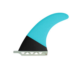 Fin for surfboard or Stand Up Paddle isolated on white background