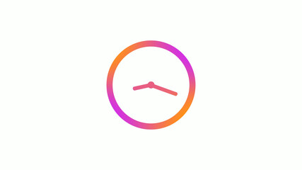 Beautiful counting down clock icon on white background