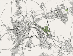 Fototapeta na wymiar map of the city of Mecca, Saudi Arabia