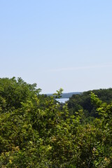 A hillside view of a river