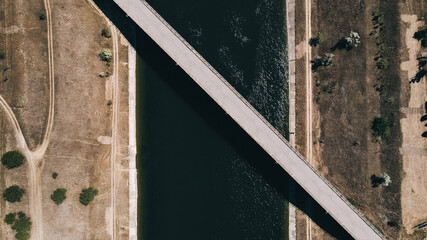 bridge over a narrow channel