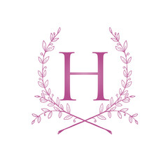 Pink Letter H Garden