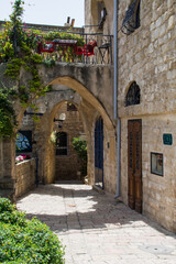 Obraz premium Old historic streets in Jaffa, Israel