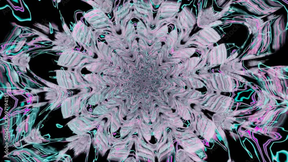 Poster hd video animation of abstract colorful seamless loop energy tunnel in space with beautiful texture 