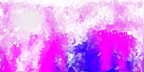 Fototapeta na wymiar Light purple, pink vector abstract triangle texture.