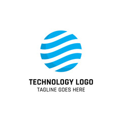 Technology logo vector design template.