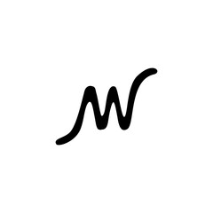Elegant AW Letter Wave Logo Design Template - obrazy, fototapety, plakaty