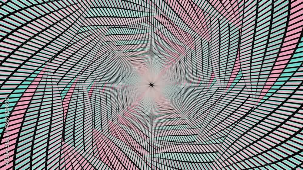 Poster hd video abstract colorful energy tunnel in space with beautiful texture and pattern on the wall. en