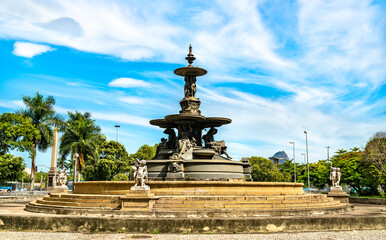 Fototapeta na wymiar Fountain at Mahatma Gandhi Square in Rio de Janeiro - Brazil, Latin America