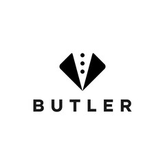 Butler Business Gentlemen Logo Design Idea