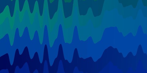 Light Blue, Green vector backdrop with curves. Colorful illustration with curved lines. Best design for your ad, poster, banner.
