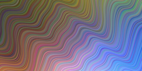 Light Blue, Yellow vector background with bent lines.