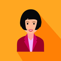 Businesswoman Woman Creative Colorful Character Design Vector Icon Flat
