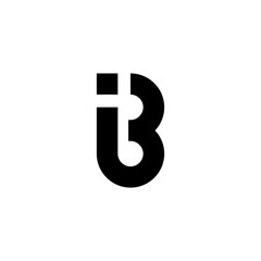 Simple I B Letter Logo Symbol Idea