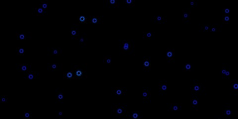 Dark blue vector background with covid-19 symbols.