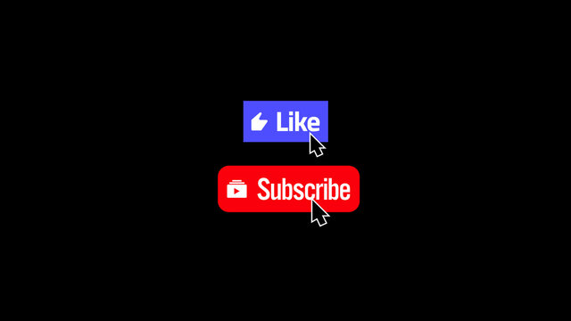 Like and Subscribe Modern Social Media Buttons