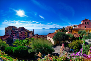 Panorama on the gulf of La Spezia from Tellaro