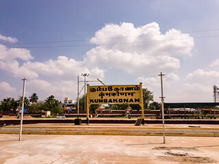 Kumbakonam Railway station on a sunny day