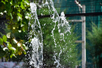 water fountain in the park