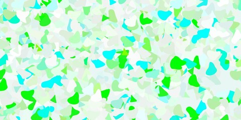 Light green vector pattern with abstract shapes.