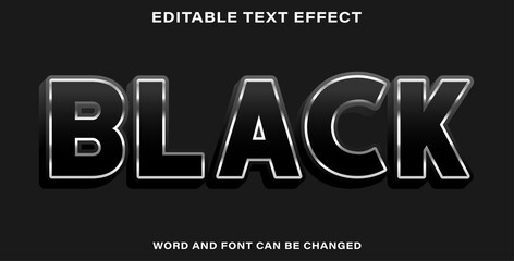 Editable text effect black