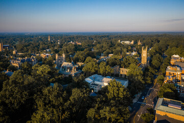 Aerial of Sunrise over Kingston Princeton New Jersey