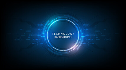 Abstract technology background, Illustration,Hi-tech communication concept innovation background,science and technology digital blue background