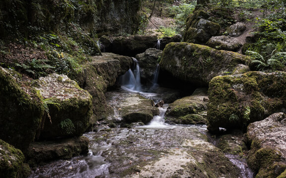 Waterfall in the Verena gorge, Solothurn, Switzerland