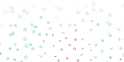 Light blue, red vector natural layout with flowers.