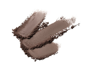 Crushed eyeshadow isolated on white