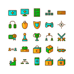 Sport Tournament icon set vector flat line for website, mobile app, presentation, social media. Suitable for user interface and user experience.