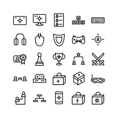 Sport Tournament icon set vector line for website, mobile app, presentation, social media. Suitable for user interface and user experience.