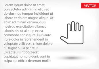 hand icon . Vector  Eps 10 . Lorem Ipsum Flat Design