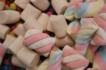 Different sweets decorating a beautiful party table.