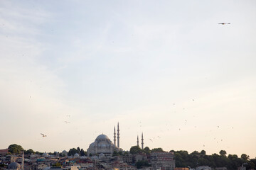 Suleymaniye Mosque in Istanbul, Turkey at sunset
